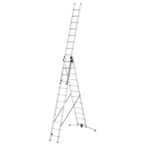 Hailo S100 Profilot Combination Ladder with Adjustable Stabiliser (3x12 Rung - 8.1m)