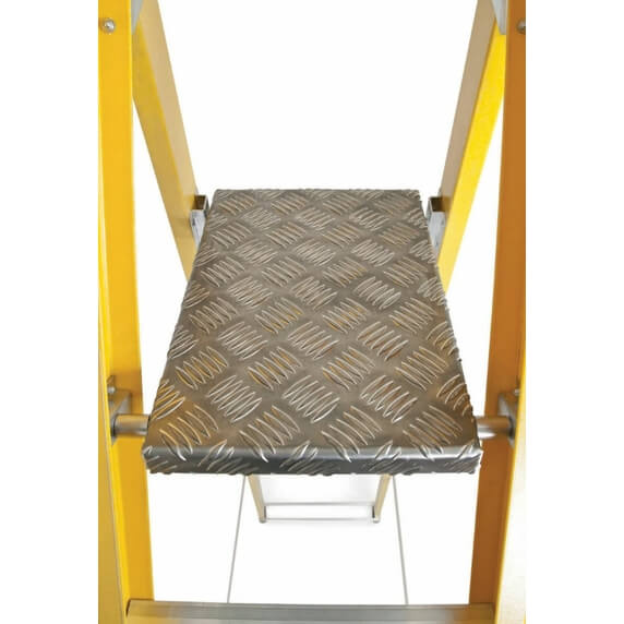 Lyte NGFBP12 Heavy Duty Fibreglass Platform Stepladder with Tool Tray (12 Tread - 2.56m)
