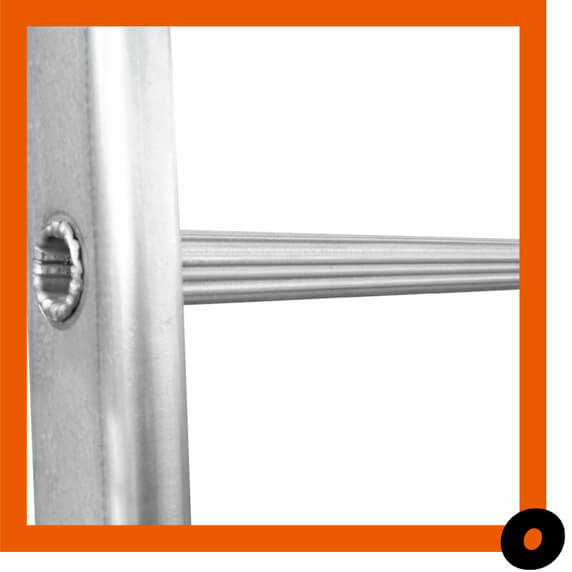 LFI TuFF Steel 11 Rung Single Section Industrial Pole Ladder (3.5m)