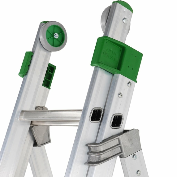 TB Davies Prima 2m Aluminium Industrial Combination Ladder (2x6 + 1x5 Rung - 4.2m Extended Length)