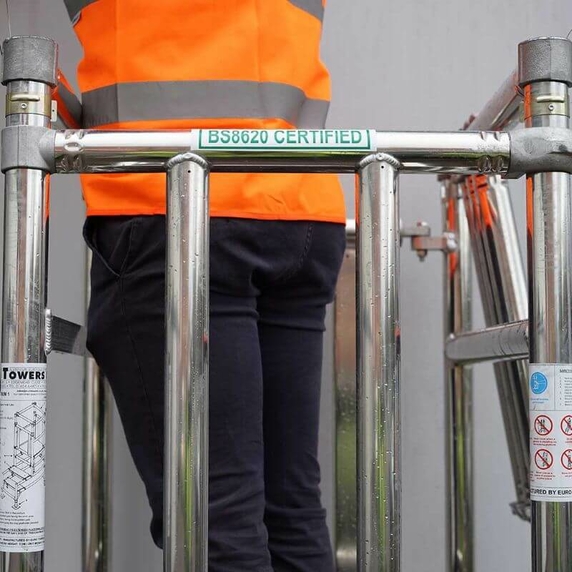 TB Davies TELE-POD 4-5 Tread Aluminium Industrial Telescopic Podium Steps (1.2m - 1.45m Platform)