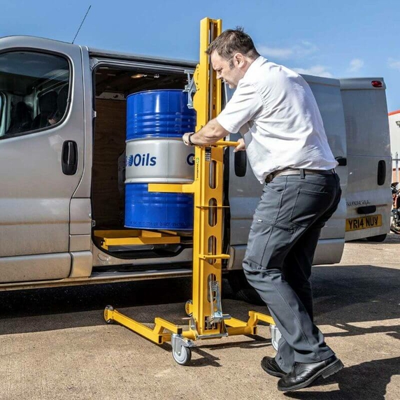 VanMate Portable Drum Lifter with Standard Base & Pallet Access Base - 250kg