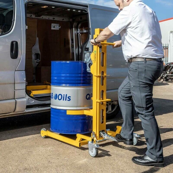 VanMate Portable Drum Lifter with Standard Base & Pallet Access Base - 250kg