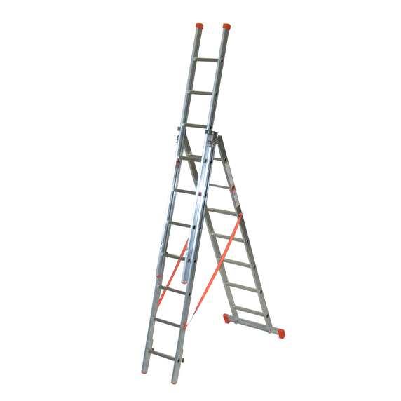 TB Davies Genia 2.5m Aluminium Professional Combination Ladder (3x7 Rung - 5m Extended Length)
