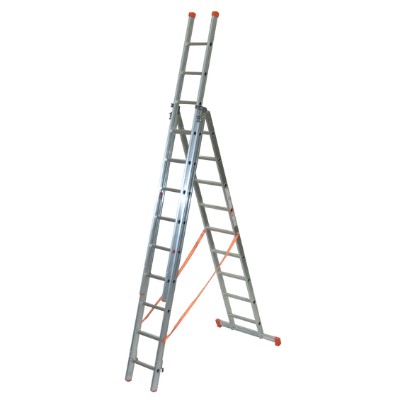 TB Davies Genia 3m Aluminium Professional Combination Ladder (3x9 Rung - 6.8m Extended Length)