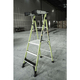 Little Giant Fortress 3-Tread Fibreglass GRP Platform Stepladder with Guardrail & Tool Tray (0.8m Platform)