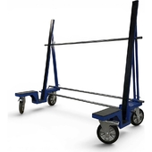 Telescopic Board & Panel Trolley with Solid Rubber Wheels - 800kg