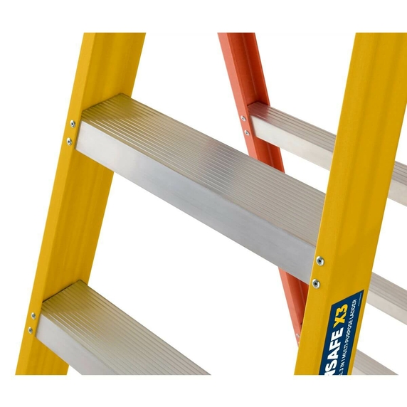 Werner Leansafe X3 Fibreglass 3-in-1 Multi-Purpose Ladder (2.9m Extended Length)