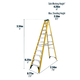 Werner Fibreglass Swingback Stepladder - 12 Tread