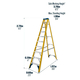 Werner Fibreglass Swingback Stepladder - 10 Tread