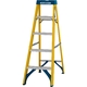 Werner Fibreglass Swingback Stepladder - 5 Tread