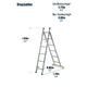 Werner 3 in 1 Combination Ladder (2x6 Rung - 2.4m Extended Length)