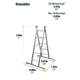 Werner 5 in 1 Combination Ladder with Work Platform (2x5 Rung - 2.48m Extended Length)