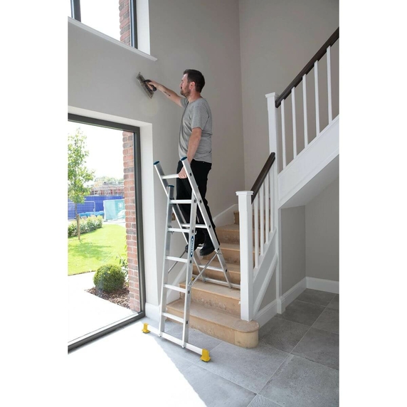 Werner 5 in 1 Combination Ladder with Work Platform (2x5 Rung - 2.48m Extended Length)
