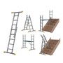 Werner 5 in 1 Combination Ladder with Work Platform (2x5 Rung - 2.48m Extended Length)