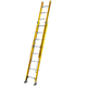 Werner ALFLO 2.5m Trade Fibreglass Double Extension Ladder (2x8 Rung - 3.9m Extended)