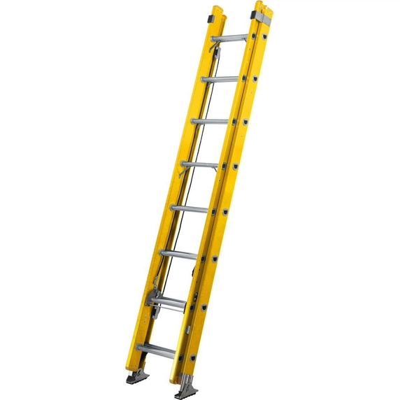 Werner ALFLO 2.5m Trade Fibreglass Double Extension Ladder (2x8 Rung - 3.9m Extended)