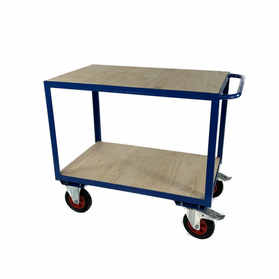 1000 x 600mm 2 Tier Shelf Trolley - 500kg