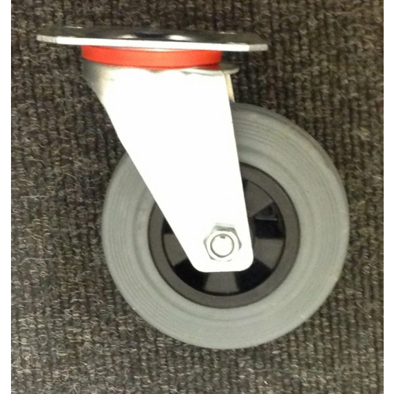 125mm Grey Non-Marking Swivel Castor