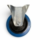 160mm Blue Elastic Rubber Fixed Castor - 250kg