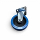160mm Blue Elastic Rubber Swivel Castor - 250kg