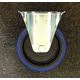200mm Blue Elastic Rubber Fixed Castor - 300kg