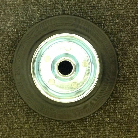 200mm Steel Centre Black Rubber Sack Truck Wheel