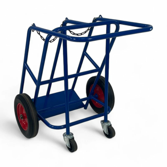 Double Gas Cylinder Trolley with 4 Wheels - 250kg