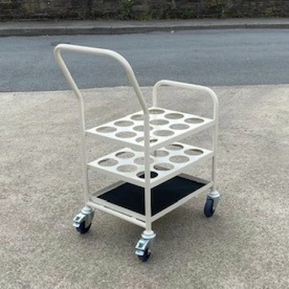 Medical Cylinder Trolley for 12 x D or E Size Oxygen Cylinders - 120kg