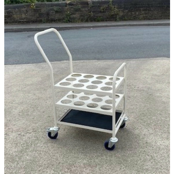 Medical Cylinder Trolley for 12 x D or E Size Oxygen Cylinders - 120kg