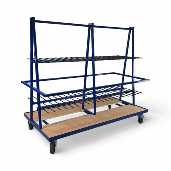 Double Sided Vertical Cut Profile Trolley, 20 Slots Per Side - 1000kg
