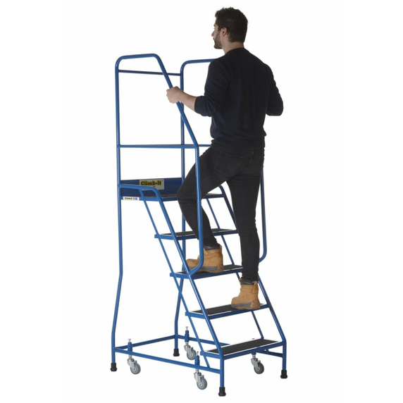 5 Tread Spring Loaded Wide Tread Steps - 150kg