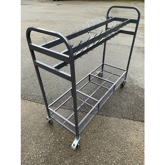 School Cloakroom Trolley with 64 Hooks - 150kg