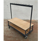 Double Sided School Cloakroom Trolley with 16 Hooks - 150kg