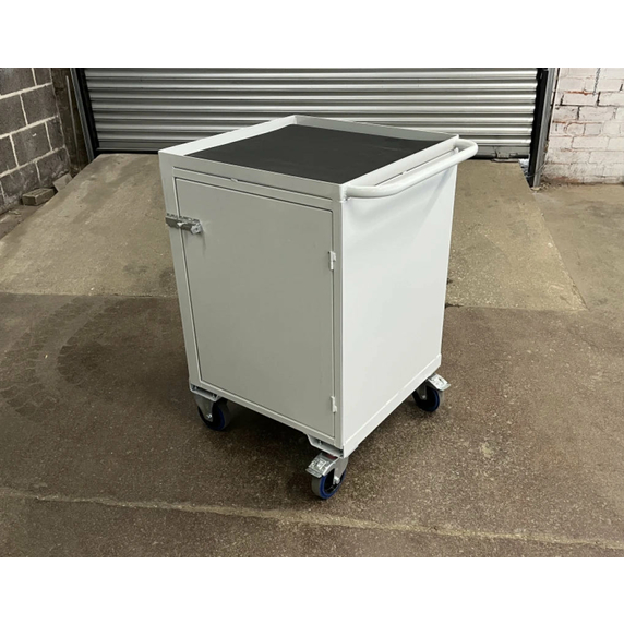 600 x 600mm Mobile Workstation with Cabinet - 350kg