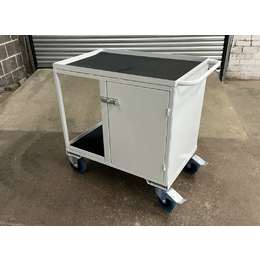 900 x 600mm Mobile Workstation with Half Cabinet - 500kg