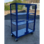 1220 x 600mm Lockable Cage Trolley with Adjustable Shelves - 500kg