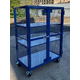 1220 x 700mm Lockable Cage Trolley with Adjustable Shelves - 500kg