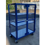 1220 x 700mm Lockable Cage Trolley with Adjustable Shelves - 500kg