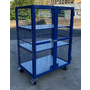 1220 x 800mm Lockable Cage Trolley with Adjustable Shelves - 500kg