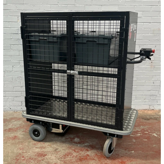 Premium Electric Lockable Cage Trolley - 500kg