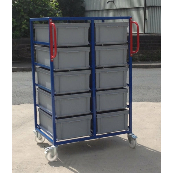 1375mm High Double Euro Container Trolley