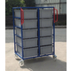 1375mm High Double Euro Container Trolley