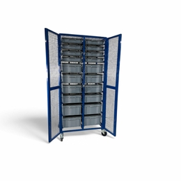 Enclosed Euro Container Trolley with Lockable Doors