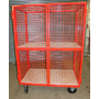 1220 x 700mm Lockable Cage Trolley with 2 Shelves - 500kg