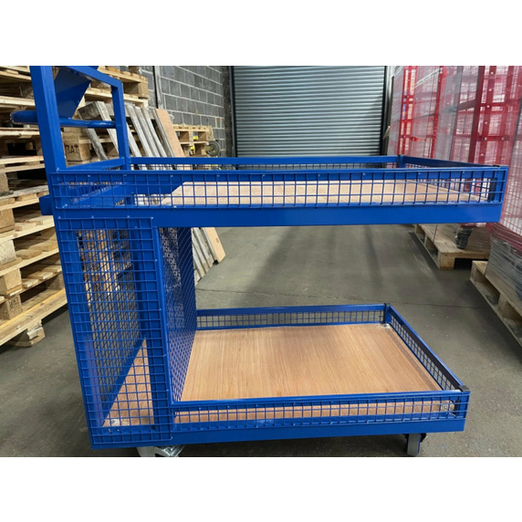 800 x 600mm Order Picking Trolley with Mesh Lip - 240kg