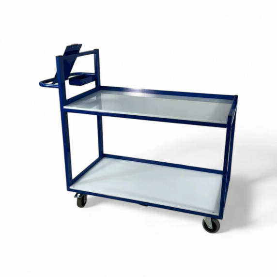 1000 x 700mm Order Picking Trolley with Plastic Shelves - 240kg