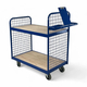 1000 x 600mm 2 Tier Order Picking Trolley with Mesh Sides - 200kg