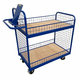 1000 x 600mm Order Picking Trolley with Mesh Sides & Lips - 200kg