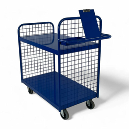 1000 x 600mm Order Picking Trolley with Steel Shelves - 200kg